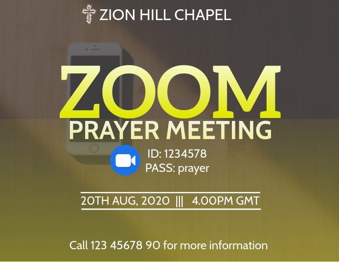 Copy of Zoom prayer meeting flyer PosterMyWall