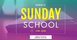 ZOOM SUNDAY SCHOOL TEMPLATE Imagen Compartida en Facebook