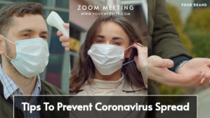 Bruin ZOOM VIRTUAL BACKGROUND | COVID-19 TIPS Præsentation Template