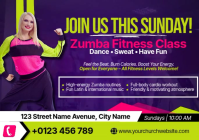 Zumba Ads ไปรษณียบัตร template