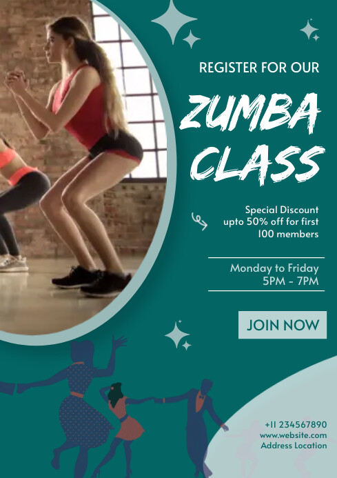 zumba class A4 template