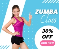 Zumba class Medium Rectangle template