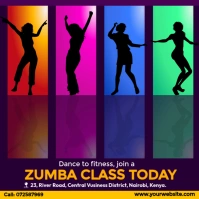 Zumba Class โพสต์บน Instagram template