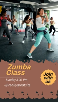 Zumba class Carte de visite template