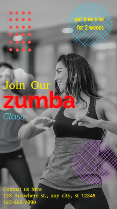 zumba Class Instagram Story template