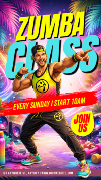 Zumba Class Instagram Story template