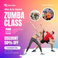 zumba class template Post Instagram