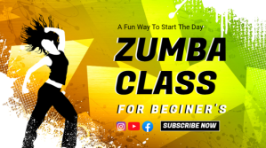 Zumba class youtube thumbnail YouTube-miniature template
