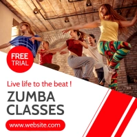 zumba classes advertisement instagram post ba Instagram-opslag template