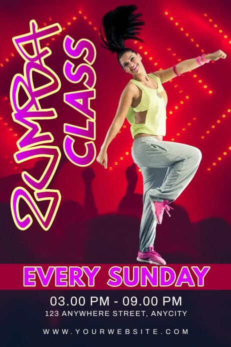 Zumba Classes Poster template