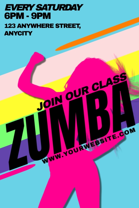 Zumba Classes Affiche template