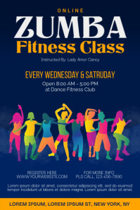 Zumba Program Card Zumba Class Template | PosterMyWall
