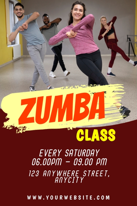 Zumba Program Card Zumba Classes Template | PosterMyWall