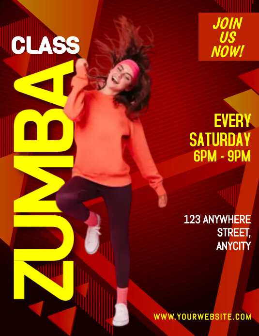Zumba Program Card Zumba Classes Template | PosterMyWall