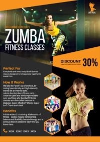 Zumba classes A5 template