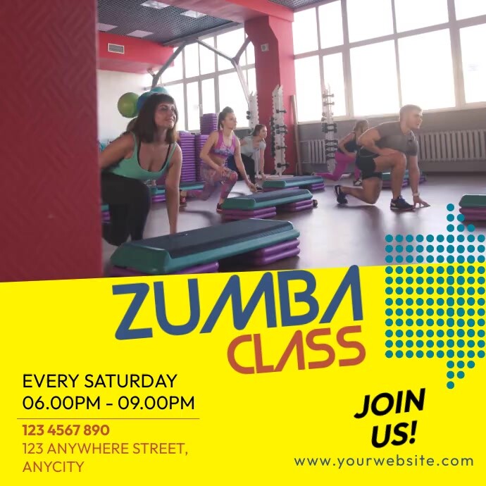 Zumba Classes Post Instagram template