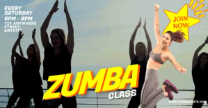 Zumba Classes Изображение, которым поделились на Facebook template