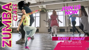 Zumba Classes Publicación de Twitter template