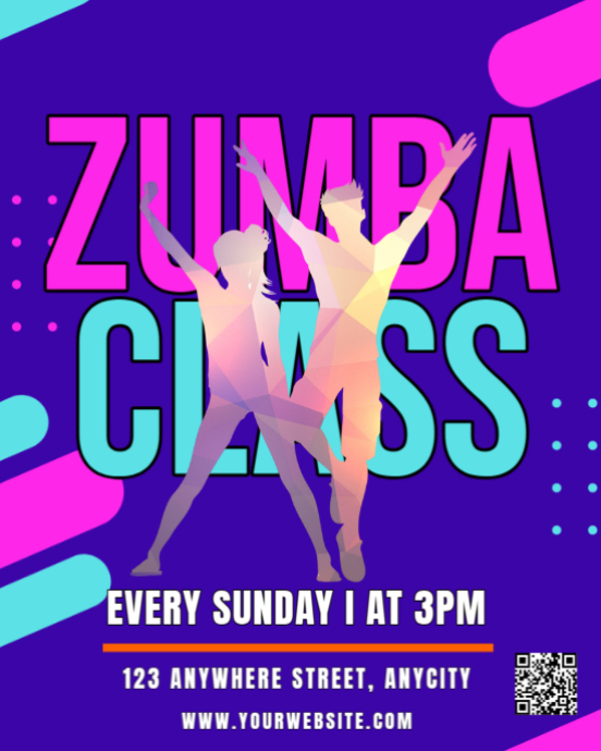 Zumba Classes Instagram Portrait template