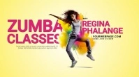 Zumba Classes Digital Video Template Цифровой дисплей (16 : 9)