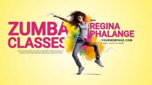 Zumba Classes Digital Video Template Digitalanzeige (16:9)