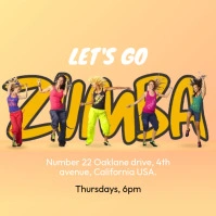 Zumba Classes Invitation Instagram Post template