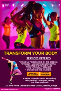 Zumba Dance Class Poster template