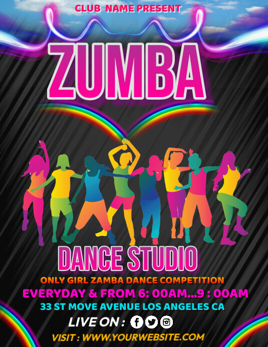 Image 2 for Zumba Flyer Template Free