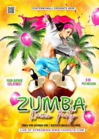 ZUMBA DANCE A6 template