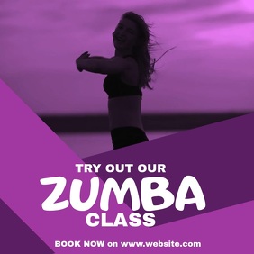 Zumba Dance Fitness Square (1:1) template