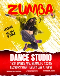Zumba Dance Studio Poster/Wallboard template