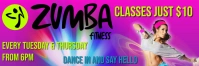 Zumba Cartel de 2 × 6 pulg. template