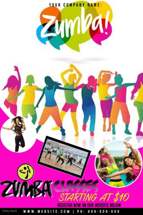 Image 3 for Zumba Flyer Template Free