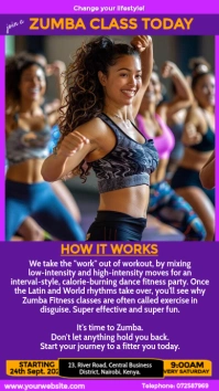 Zumba Fitness Class Design Template Instagram Story
