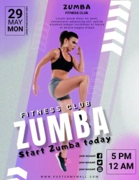 Zumba Fitness Class Flyer template