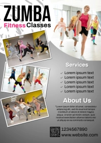Zumba Fitness Classes A4 template