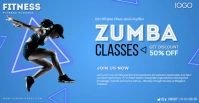 Zumba fitness classes flyer templates Portada de evento de Facebook