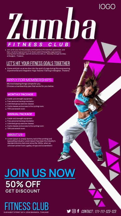 Copy of zumba fitness classes fuer | PosterMyWall