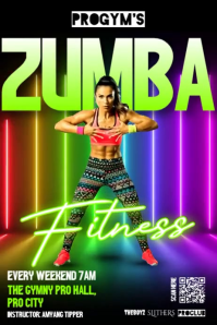 Zumba Fitness Poster template