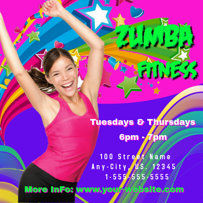 Zumba Fitness Intragram Header template | PosterMyWall