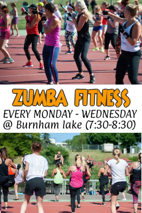 Zumba fitness poster template