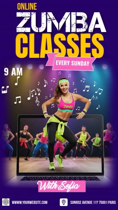 Online zumba  Instagram Story template