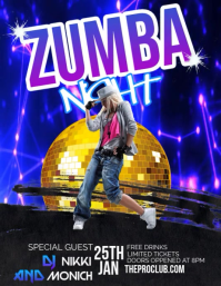 ZUMBA NIGHT Flyer (format US Letter) template