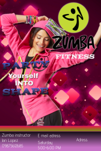 1 090 Zumba Fitness Customizable Design Templates