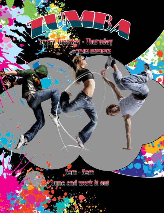 Plantilla de zumba template | PosterMyWall