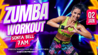 Zumba Workout Event YouTube Thumbnail template