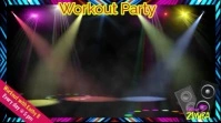 Zumba, zoom backgrounds, gym, dance, workout, trainer, instructor 演示(16:9) template