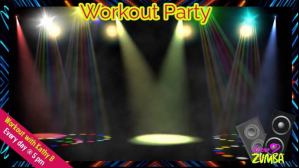 Zumba, zoom backgrounds, gym, dance, workout, trainer, instructor Præsentation (16:9) template