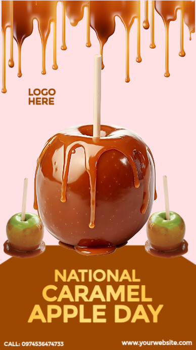 ​National Caramel Apple Day Design Instagram Story template