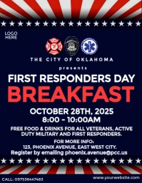 ​National First Responders Day Breakfast Folheto (US Letter) template